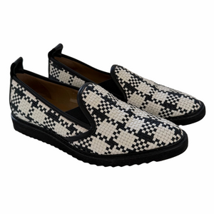 Everlane The Woven Street Shoe Black White Size 7 Loafers